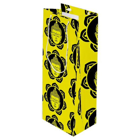 Buddha Decorative Geschenktüte Für Weinflaschen (Vorderseite Schrägansicht)