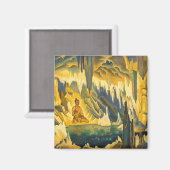 Buddha der Gewinner (buddhistische Kunst) (von Roe Magnet (Vorderseite/Rückseite)