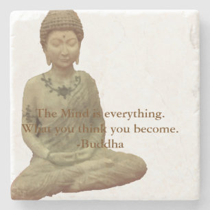Buddha der Verstand ist alles Stein-Untersetzer Steinuntersetzer