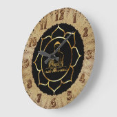 Buddha, der Yogameditationsentwurf tut Große Wanduhr (Winkel)