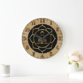 Buddha, der Yogameditationsentwurf tut Große Wanduhr (Zuhause)