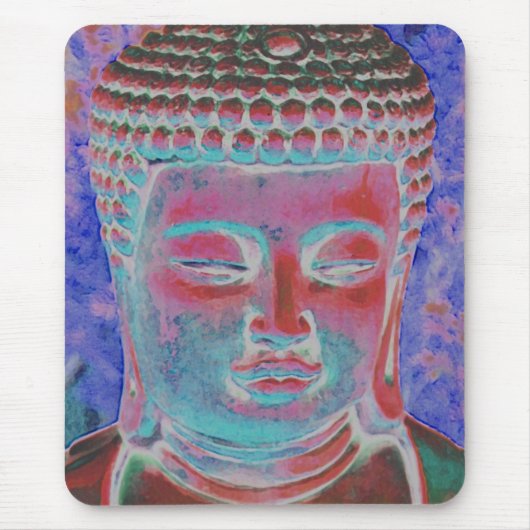 Buddha des gemalten Kaleidoskops Mousepad (Vorne)