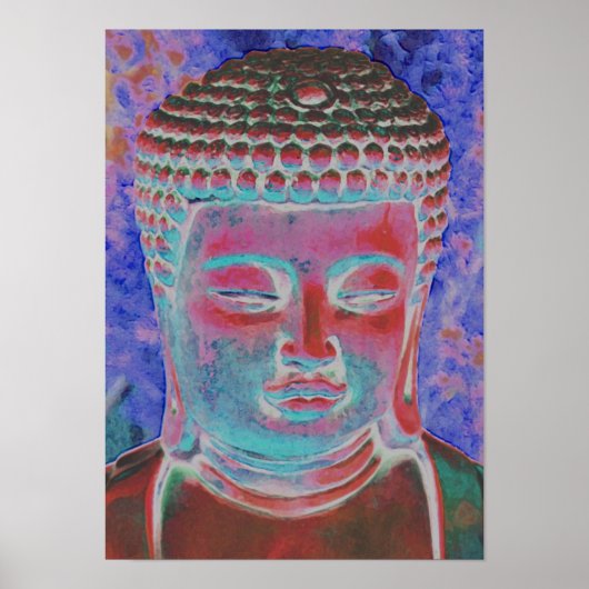 Buddha des gemalten Kaleidoskops Poster (Vorne)