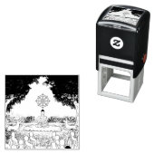 Buddha, Dharma, Sangha Briefmarke Permastempel (Beispiel)