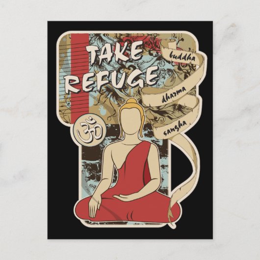 Buddha, Dharma und Sangha Postkarte (Vorderseite)