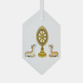 Buddha Dharma Wheel & Deers Ornament (Vorderseite Rechts)