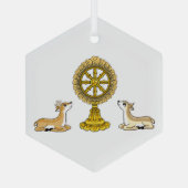Buddha Dharma Wheel & Deers Ornament (Rückseite)