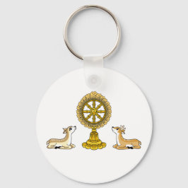 Buddha Dharma Wheel & Deers Schlüsselanhänger