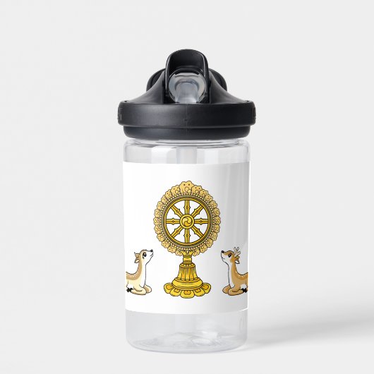 Buddha Dharma Wheel & Deers Trinkflasche (Vorne)