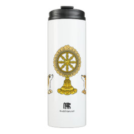 Buddha Dharma Wheel & Deers Tumbler Thermosbecher