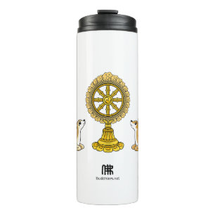 Buddha Dharma Wheel & Deers Tumbler Thermosbecher