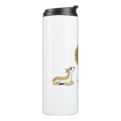 Buddha Dharma Wheel & Deers Tumbler Thermosbecher (Nach links gedreht)
