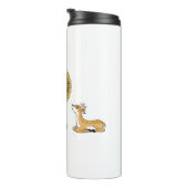 Buddha Dharma Wheel & Deers Tumbler Thermosbecher (Nach rechts gedreht)