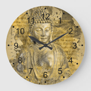 Buddha die edlen Wahrheiten Große Wanduhr