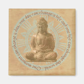 Buddha - Die Welt Mandala verändern Magnet (Vorne)