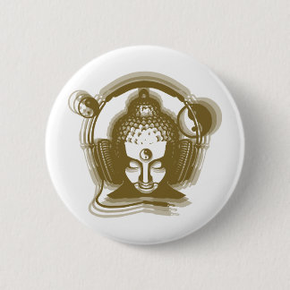 Buddha-Diskjockey Button