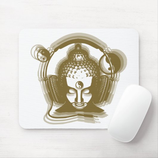 Buddha-Diskjockey Mousepad (Mit Mouse)