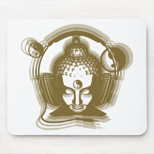 Buddha-Diskjockey Mousepad (Vorne)