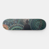 Buddha Dot Art Mandala, spirituelle Kunst Skateboard (Horizontal)