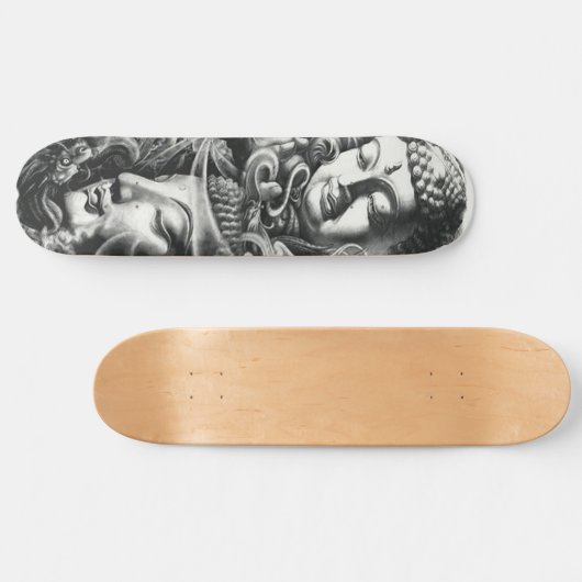 Buddha Dragon Krishna Prayer Deck Skateboard (Horizontal)