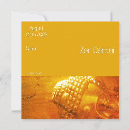 Buddha Einladung (Rückseite)