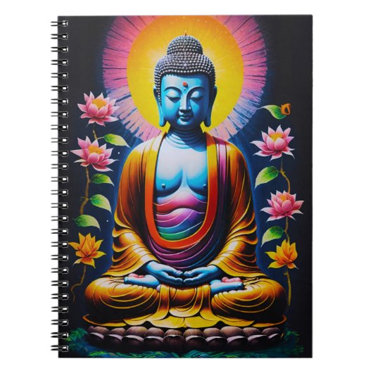 Buddha - Erblühende Achtsamkeit Notizblock (Vorderseite)