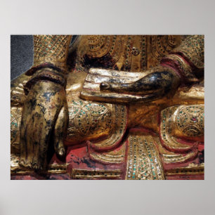 Buddha Erdberührungs-Mudra Poster