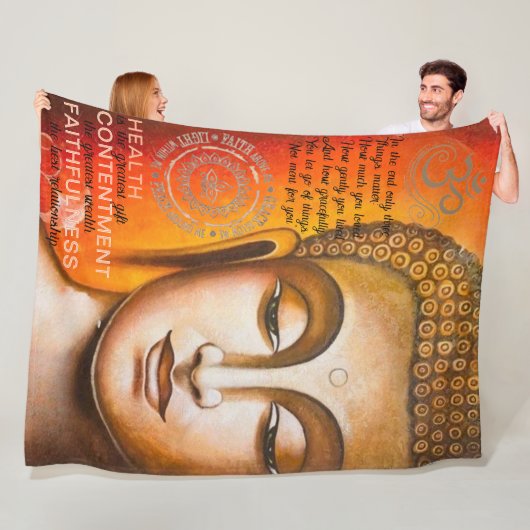 Buddha-Erleuchtung Fleecedecke (Beispiel)