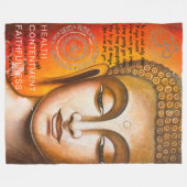 Buddha-Erleuchtung Fleecedecke (Vorderseite (Horizontal))