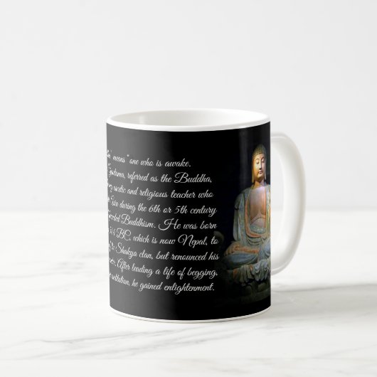 Buddha-Erleuchtung Kaffeetasse (VorderseiteRechts)
