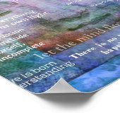 Buddha erweckt spirituelle Kunst mit Zitaten Poster (Ecke)