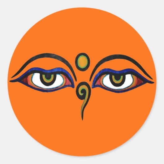 Buddha Eyes Art Sticker (Vorderseite)