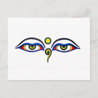 Buddha Eyes Postkarte