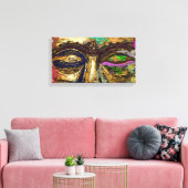 Buddha Eyes Psychedelic Pop Art Canvas Print Leinwanddruck (Insitu (Wohnzimmer))