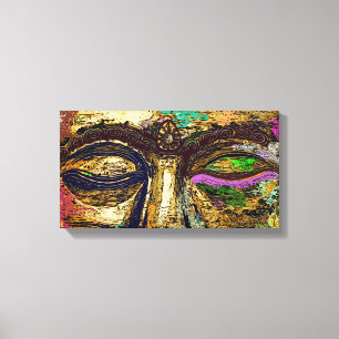 Buddha Eyes Psychedelic Pop Art Canvas Print Leinwanddruck