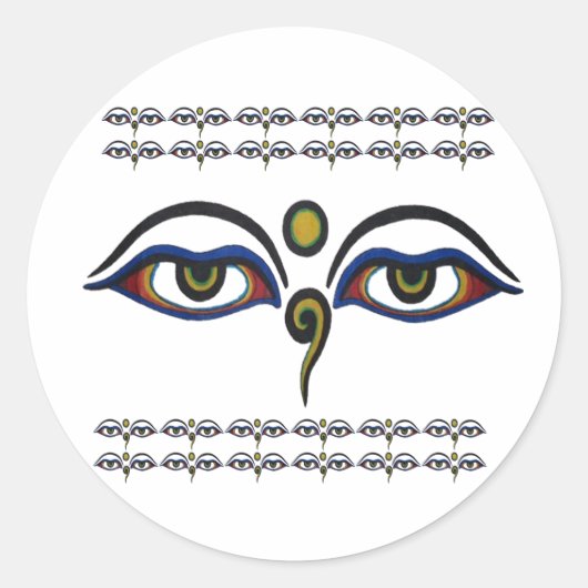 Buddha Eyes Sticker (Vorderseite)