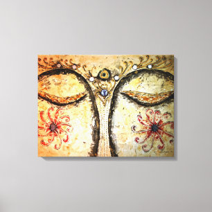 Buddha Eyes Watercolor Canvas Print Leinwanddruck