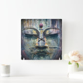 Buddha Face Clock Quadratische Wanduhr (Zuhause)