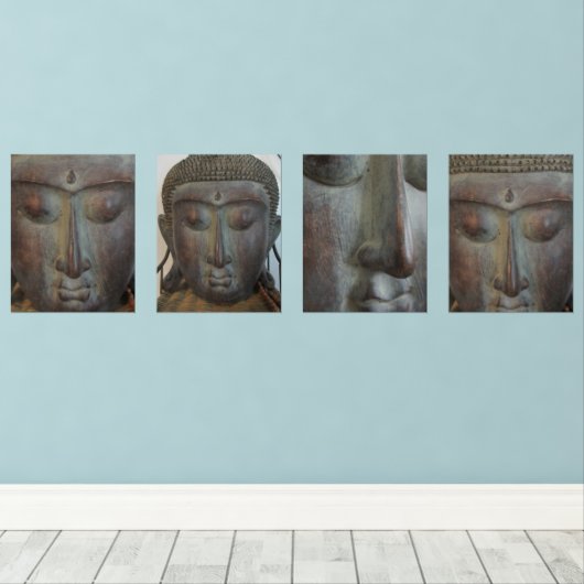 Buddha Face Decorative Bilderwand Sets (Holzboden)