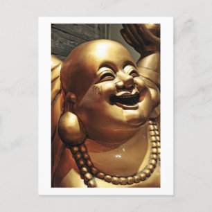 Buddha Face Gold Statue Postkarte