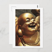 Buddha Face Gold Statue Postkarte (Vorne/Hinten)
