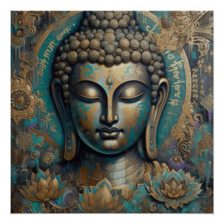BUDDHA FACE MALERIN #9 POSTER