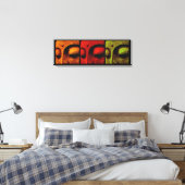 Buddha Faces Triptych Art Leinwand (Insitu (Schlafzimmer))