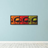 Buddha Faces Triptych Art Leinwand (Insitu (Holzboden))