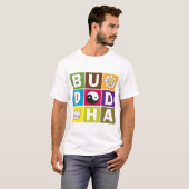 Buddha färbte Blöcke T-Shirt (Vorne ganz)