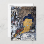 Buddha-Felsenmalerei Postkarte (Vorne/Hinten)
