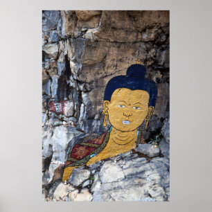Buddha-Felsmalerei Poster