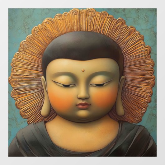Buddha Fensteraufkleber (Blatt)