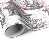 Buddha Floral Gift Geschenkpapier (Rolleneckpunkt)