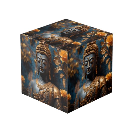 Buddha Foto Cube Würfel (Vorderseite Schrägansicht)